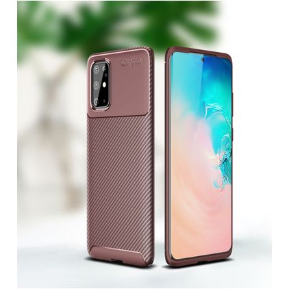 Mobigear Racing Coque OPPO Reno 4 Coque arrière en TPU Souple - Marron