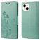 Mobigear Flowers Housse iPhone 14 Plus Etui Porte-Monnaie - Vert