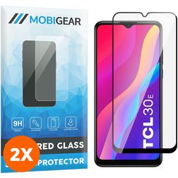 Mobigear Premium TCL 30E Verre trempé Protection d'écran - Compatible Coque - Noir (Lot de 2)