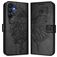 Mobigear Flowers Housse Samsung Galaxy A17 Etui Porte-Monnaie - Noir