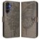 Mobigear Flowers Housse Samsung Galaxy A17 Etui Porte-Monnaie - Gris