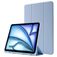Mobigear Tri-Fold Gel Coque iPad Air 11 Pouces (2024) Etui en TPU,Similicuir + Porte-crayon - Bleu