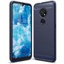 Mobigear Brushed Slim Coque Nokia 7.2 Coque arrière en TPU Souple - Bleu Marin