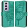 Mobigear Butterfly Housse OPPO Reno 12 Pro Etui Porte-Monnaie - Vert