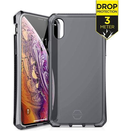 ITSkins SpectrumClear Coque iPhone X Coque arrière en TPU Souple Anti-Chocs - Noir