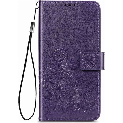 Mobigear Clover Housse Samsung Galaxy M51 Etui Porte-Monnaie - Violet