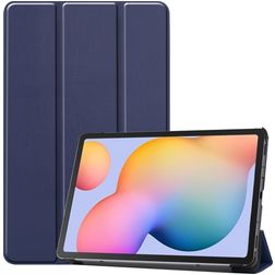 Mobigear Tri-Fold Samsung Galaxy Tab S6 Lite Étui - Bleu foncé