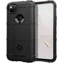 Mobigear Rugged Shield Coque Google Pixel 4a 5G Coque arrière en TPU Souple Anti-Chocs - Noir