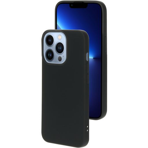 Mobiparts Coque iPhone 13 Pro Coque arrière en Silicone - Noir