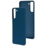 Mobiparts Coque Samsung Galaxy S21 Plus Coque arrière en Silicone - Blueberry Blue