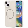 Mobiparts Slim Line Coque iPhone 15 MagSafe Coque arrière Rigide - Off White