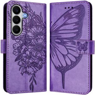 Mobigear Butterfly Housse Samsung Galaxy A27 Etui Porte-Monnaie - Violet