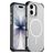 Mobigear Airbag Shockproof iPhone 17 MagSafe Plastique rigide Coque arrière - Argent
