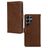 Mobilize Wallet Housse Samsung Galaxy S25 Ultra Etui en Cuir Véritable Porte-Monnaie - Marron