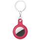Mobigear Keychain Coque Apple AirTag Porte-clés en Silicone Souple - Rouge foncé