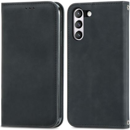 Mobigear Retro Slim Housse Samsung Galaxy S21 FE Etui Porte-Monnaie - Noir