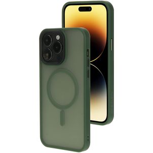 Mobiparts Hardcover Coque iPhone 14 Pro Max MagSafe Coque arrière Rigide - Satin Green