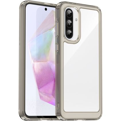 Mobigear Crystal Coque Samsung Galaxy A36 Coque arrière Rigide - Gris