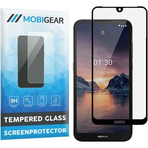 Mobigear Premium Nokia 1.3 Verre trempé Protection d'écran - Compatible Coque - Noir