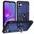 Mobigear Armor Ring Samsung Galaxy A05 Plastique rigide Coque arrière Antichoc avec bague de maintien - Bleu