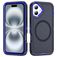 Mobigear Rugged Mag Coque iPhone 16 MagSafe Coque arrière Rigide Anti-Chocs - Bleu Marin