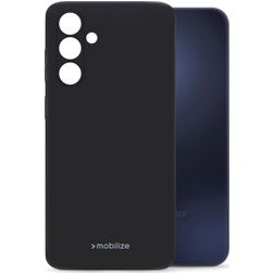 Mobilize Rubber Gelly Coque Samsung Galaxy A15 Coque arrière en TPU Souple - Matt Black