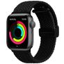 Mobigear Braided Mag Bracelet Nylon pour Apple Watch Fermeture magnétique - 49/46/45/44 mm - Noir