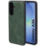 Mobiparts Classic Samsung Galaxy A36 MagSafe TPU / Similicuir Coque arrière - Emerald Green