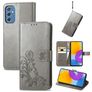 Mobigear Clover Housse Samsung Galaxy M52 Etui Porte-Monnaie - Gris