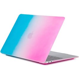 Mobigear Rainbow Matte MacBook Pro 13 Pouces (2016-2023) Coque - Bleu / Rose - Model A1706 / A1708 / A1989 / A2159 / A2289 / A2251 / A2338