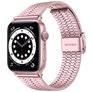 Mobigear Kopenhagen Bracelet Acier Apple Watch Fermeture à pince - 49/46/45/44 mm - Rose