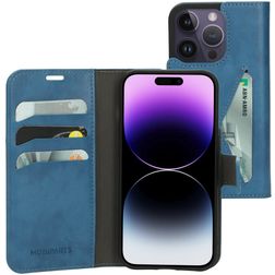 Mobiparts Classic Wallet iPhone 14 Pro Étui Portefeuille - Steel Blue