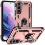 Mobigear Armor Ring Coque Samsung Galaxy S22 Coque arrière Rigide Anti-Chocs avec Anneau-Support - Rose doré