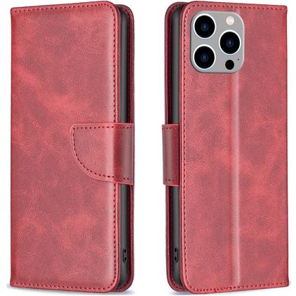 Mobigear Excellent Housse iPhone 15 Pro Max Etui Porte-Monnaie - Rouge