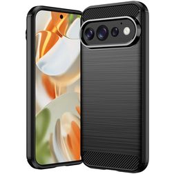 Mobigear Brushed Slim Coque Google Pixel 11 Coque arrière en TPU Souple - Noir