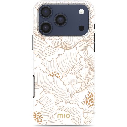 MIO Coque iPhone 17 Pro MagSafe Coque arrière Rigide - White Roses
