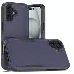 Mobigear Heavy Armor iPhone 16 Plus Plastique rigide Coque arrière Antichoc - Bleu foncé