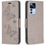 Mobigear Butterfly Housse Xiaomi 12T Pro Etui Porte-Monnaie - Gris