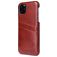 Fierre Shann Premium Card Coque iPhone 11 Coque arrière avec Porte-Cartes - Marron