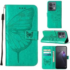 Mobigear Butterfly Housse OPPO Reno 8 5G Etui Porte-Monnaie - Vert