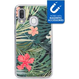 My Style Magneta Coque Samsung Galaxy A40 Coque arrière en TPU Souple - Black Jungle