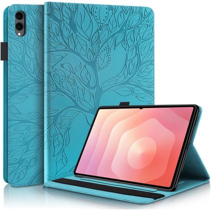 Mobigear Tree Coque Samsung Galaxy Tab S11 Ultra Etui + Porte-crayon - Bleu