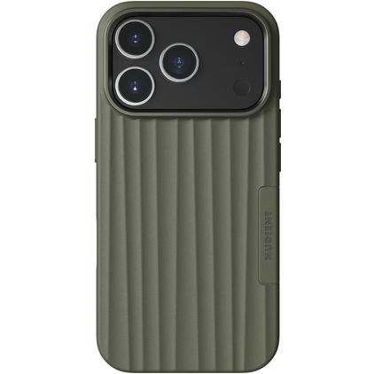 Nudient Bold Coque iPhone 18 Pro MagSafe Coque arrière Rigide - Olive Green