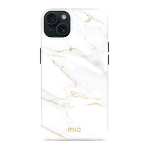 MIO Coque iPhone 15 MagSafe Coque arrière Rigide - White Marble