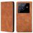 Mobigear Retro Slim Vivo X80 Pro Étui Portefeuille - Cognac