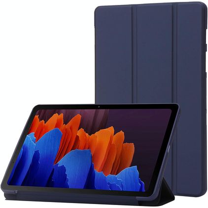 Mobigear Tri-Fold Gel Coque Samsung Galaxy Tab S11 Etui en TPU,Similicuir - Dark Blue