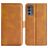Mobigear Slim Magnet Housse Motorola Moto G62 Etui Porte-Monnaie - Cognac