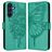 Mobigear Flowers Housse Samsung Galaxy A17 Etui Porte-Monnaie - Vert