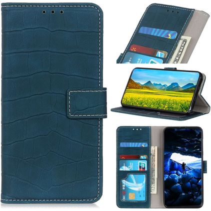 Mobigear Croco Housse Samsung Galaxy M33 Etui Porte-Monnaie - Vert