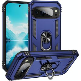 Mobigear Armor Ring Coque Google Pixel 10 Pro XL Coque arrière Rigide Anti-Chocs avec Anneau-Support - Bleu